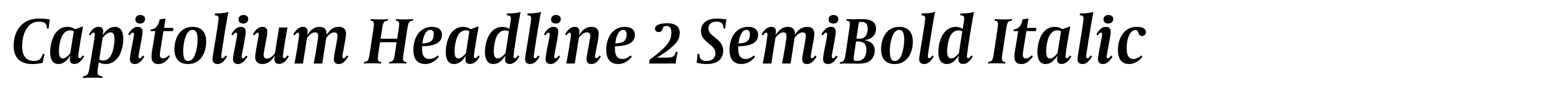 Capitolium Headline 2 SemiBold Italic